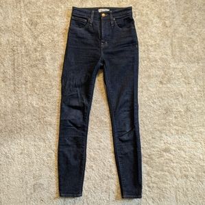 Madewell curvy high rise skinny jeans dark wash